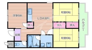 ロイヤルハイツトクモトの物件間取画像